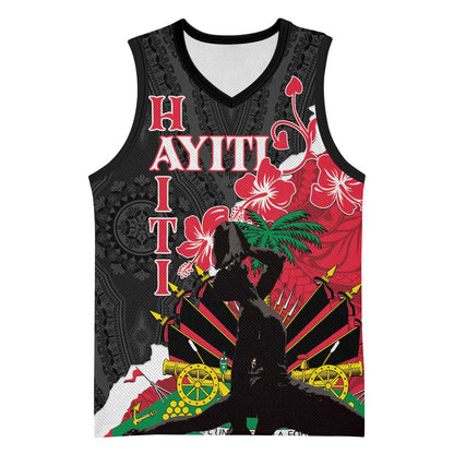 Personalised Afro Ayiti Neg Marron Basketball Jersey Dashiki Mix Polynesian Pattern LT01