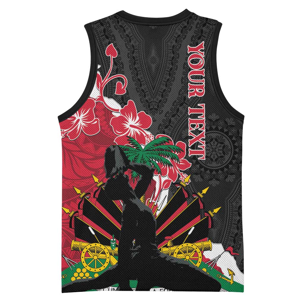 Personalised Afro Ayiti Neg Marron Basketball Jersey Dashiki Mix Polynesian Pattern LT01