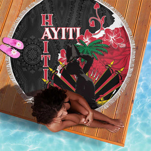 Personalised Afro Ayiti Neg Marron Beach Blanket Dashiki Mix Polynesian Pattern