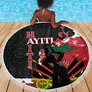 Personalised Afro Ayiti Neg Marron Beach Blanket Dashiki Mix Polynesian Pattern