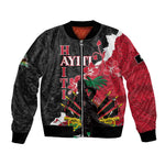 Personalised Afro Ayiti Neg Marron Bomber Jacket Dashiki Mix Polynesian Pattern