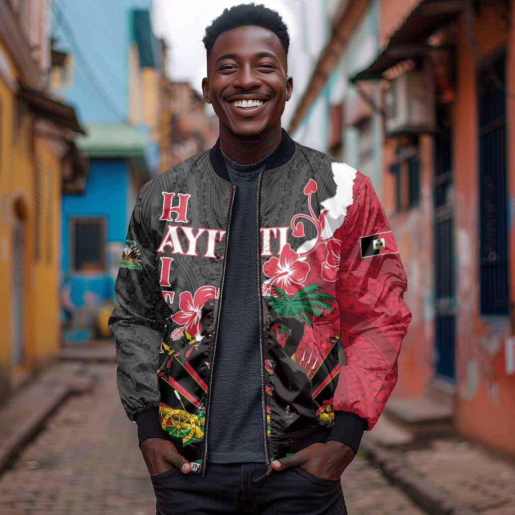 Personalised Afro Ayiti Neg Marron Bomber Jacket Dashiki Mix Polynesian Pattern