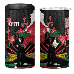 Personalised Afro Ayiti Neg Marron 4 in 1 Can Cooler Tumbler Dashiki Mix Polynesian Pattern