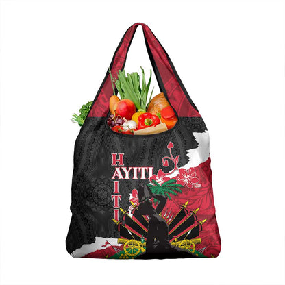Personalised Afro Ayiti Neg Marron Grocery Bag Dashiki Mix Polynesian Pattern