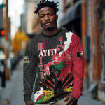 Personalised Afro Ayiti Neg Marron Long Sleeve Shirt Dashiki Mix Polynesian Pattern