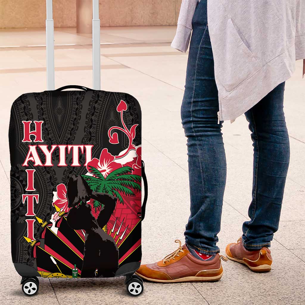 Personalised Afro Ayiti Neg Marron Luggage Cover Dashiki Mix Polynesian Pattern