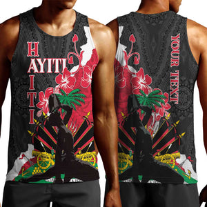 Personalised Afro Ayiti Neg Marron Men Tank Top Dashiki Mix Polynesian Pattern