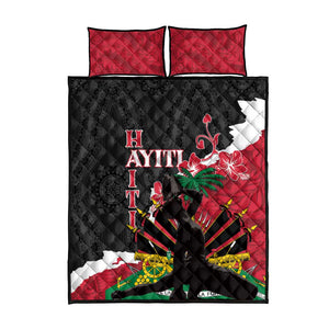 Personalised Afro Ayiti Neg Marron Quilt Bed Set Dashiki Mix Polynesian Pattern