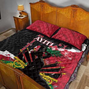 Personalised Afro Ayiti Neg Marron Quilt Bed Set Dashiki Mix Polynesian Pattern