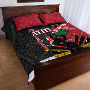 Personalised Afro Ayiti Neg Marron Quilt Bed Set Dashiki Mix Polynesian Pattern