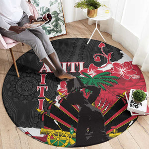 Personalised Afro Ayiti Neg Marron Round Carpet Dashiki Mix Polynesian Pattern