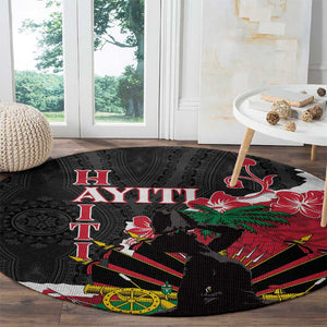 Personalised Afro Ayiti Neg Marron Round Carpet Dashiki Mix Polynesian Pattern