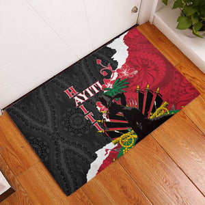 Personalised Afro Ayiti Neg Marron Rubber Doormat Dashiki Mix Polynesian Pattern