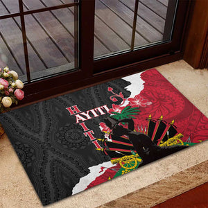 Personalised Afro Ayiti Neg Marron Rubber Doormat Dashiki Mix Polynesian Pattern