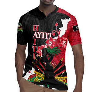 Personalised Afro Ayiti Neg Marron Rugby Jersey Dashiki Mix Polynesian Pattern