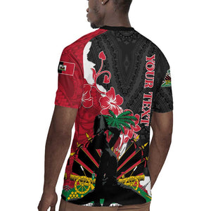 Personalised Afro Ayiti Neg Marron Rugby Jersey Dashiki Mix Polynesian Pattern