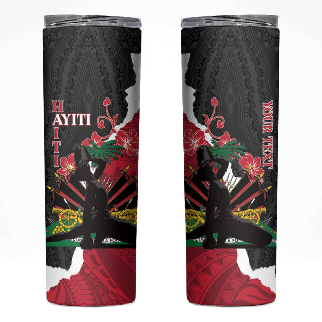 Personalised Afro Ayiti Neg Marron Skinny Tumbler Dashiki Mix Polynesian Pattern