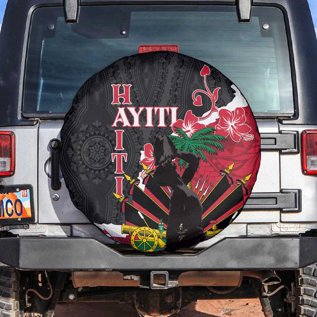 Personalised Afro Ayiti Neg Marron Spare Tire Cover Dashiki Mix Polynesian Pattern