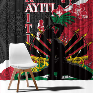 Personalised Afro Ayiti Neg Marron Window Curtain Dashiki Mix Polynesian Pattern