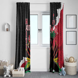 Personalised Afro Ayiti Neg Marron Window Curtain Dashiki Mix Polynesian Pattern