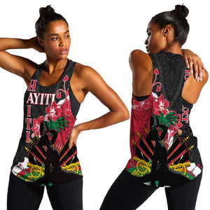 Personalised Afro Ayiti Neg Marron Women Racerback Tank Dashiki Mix Polynesian Pattern