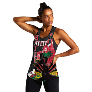 Personalised Afro Ayiti Neg Marron Women Racerback Tank Dashiki Mix Polynesian Pattern