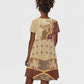 Mughal Empire Motif Unique Kid Short Sleeve Dress
