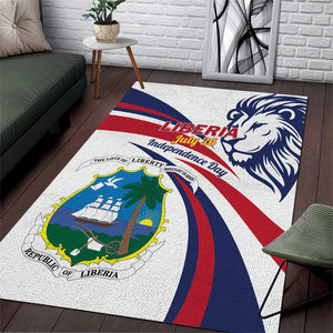 Liberia Independence Day Area Rug July 26 Lion Coat of Arms