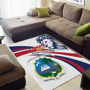 Liberia Independence Day Area Rug July 26 Lion Coat of Arms