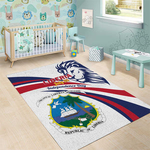 Liberia Independence Day Area Rug July 26 Lion Coat of Arms