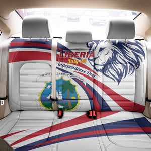 Liberia Independence Day Back Car Seat Cover July 26 Lion Coat of Arms