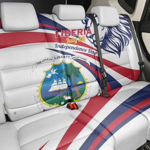 Liberia Independence Day Back Car Seat Cover July 26 Lion Coat of Arms