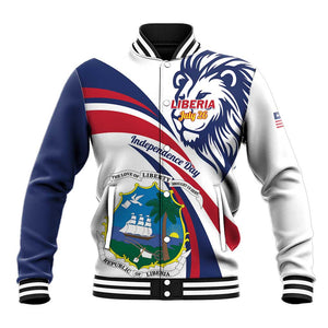 Liberia Independence Day Baseball Jacket July 26 Lion Coat of Arms LT01