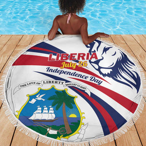 Liberia Independence Day Beach Blanket July 26 Lion Coat of Arms