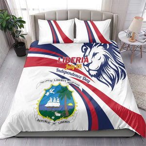 Liberia Independence Day Bedding Set July 26 Lion Coat of Arms