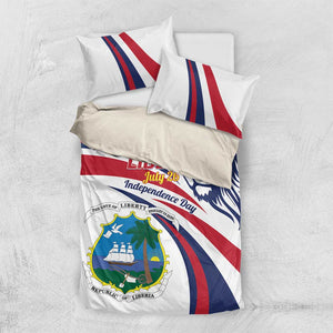 Liberia Independence Day Bedding Set July 26 Lion Coat of Arms