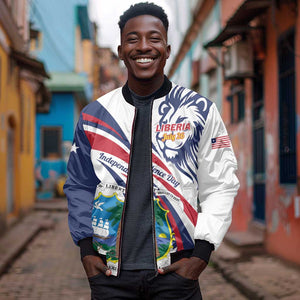 Liberia Independence Day Bomber Jacket July 26 Lion Coat of Arms