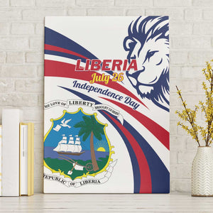 Liberia Independence Day Canvas Wall Art July 26 Lion Coat of Arms