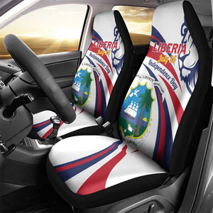 Liberia Independence Day Car Seat Cover July 26 Lion Coat of Arms