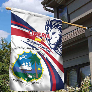 Liberia Independence Day Garden Flag July 26 Lion Coat of Arms