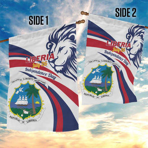 Liberia Independence Day Garden Flag July 26 Lion Coat of Arms