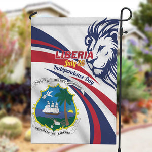 Liberia Independence Day Garden Flag July 26 Lion Coat of Arms