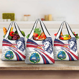 Liberia Independence Day Grocery Bag July 26 Lion Coat of Arms