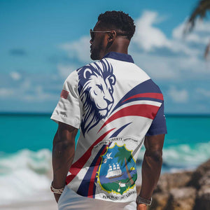 Liberia Independence Day Hawaiian Shirt July 26 Lion Coat of Arms