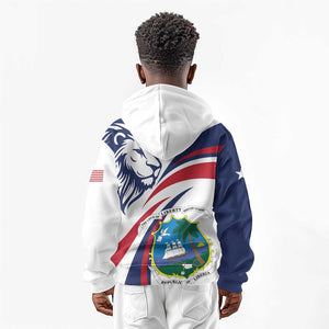 Liberia Independence Day Kid Hoodie July 26 Lion Coat of Arms