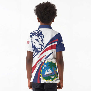 Liberia Independence Day Kid Polo Shirt July 26 Lion Coat of Arms