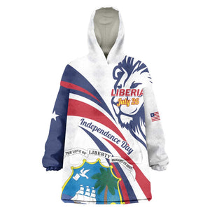 Liberia Independence Day KId Wearable Blanket Hoodie July 26 Lion Coat of Arms