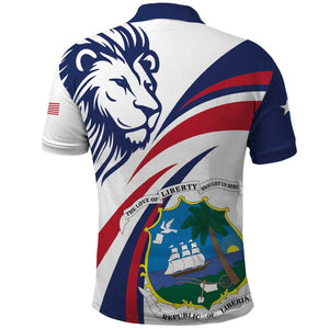 Liberia Independence Day Polo Shirt July 26 Lion Coat of Arms