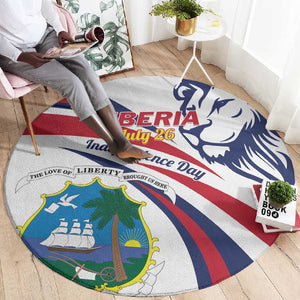 Liberia Independence Day Round Carpet July 26 Lion Coat of Arms