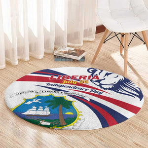 Liberia Independence Day Round Carpet July 26 Lion Coat of Arms